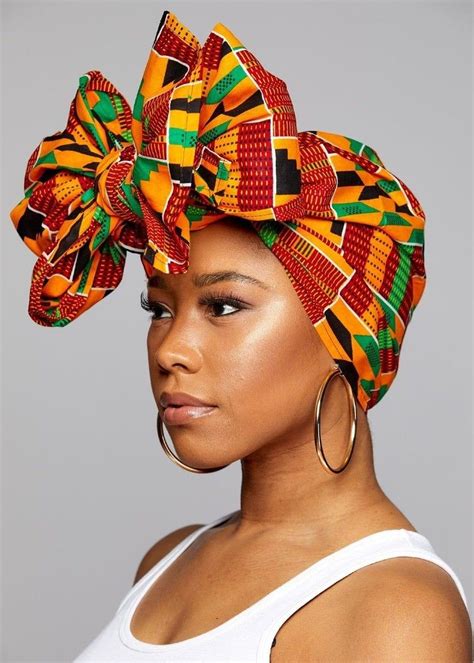 african head wrap outfits